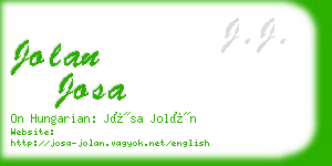 jolan josa business card